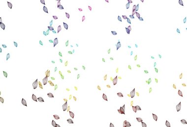 Açık Çokrenkli, Gökkuşağı vektör çizim dokusu. Yaprakları karalama tarzında renkli ve soyut çizimler. İş tasarımınız için yeni şablon.