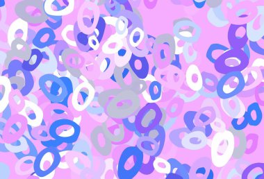 Açık pembe, köpüklü mavi vektör arkaplan. Bulanık yağmur damlaları olan soyut bir çizim. Suyun deseni, yağmur damlaları.