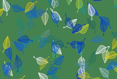 Yapraklar ve bitkilerle kusursuz desen