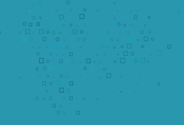 Dairesel ve dikdörtgenli hafif BLUE vektör arkaplanı. Renkli daireler, dikdörtgenler ile soyut arkaplan. Posterler, afişler için tasarım.