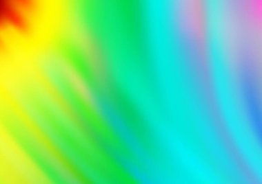 Açık Çokrenkli, eğri kurdeleli Gökkuşağı vektör arkaplanı.