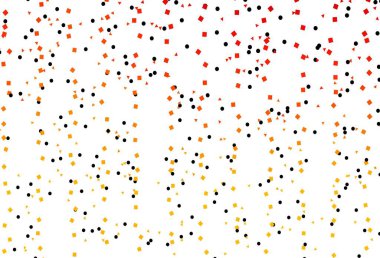 Açık Turuncu vektör dokusu, çemberli, küplü. Daireler, çizgiler, rengarenk eşkenar dörtgenler. Reklamlar için desen.