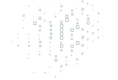 Çokgen biçiminde hafif BLUE vektör kapağı. Renkli dikdörtgenlerle modern soyut çizimler. Web siteleri, iniş sayfaları için desen.