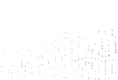 Açık Çokrenkli, kare biçiminde Gökkuşağı vektör şablonu. Renkli dikdörtgenleri olan bir resim. İş broşürleri, broşürler için desen.