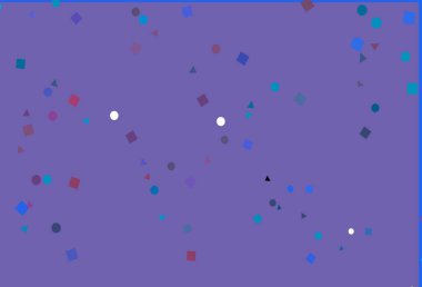 Açık mavi, kırmızı vektör desenli çokgen daireler. Daireler, çizgiler, rengarenk eşkenar dörtgenler. Web siteleri için şablon kullanılabilir.