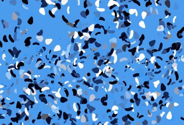 Soyut biçimlere sahip hafif BLUE vektör arkaplanı. Renkli rastgele şekillerle modern soyut illüstrasyon. Web siteniz için basit tasarım.