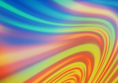 Açık Mavi, soyut çizgileri olan sarı vektör şablonu.