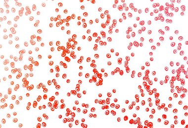 Disklerle açık kırmızı vektör dokusu. Soyut arka planda bulanık kabarcıklar ve renkli gradyan. Güzel web siteleri için desen.