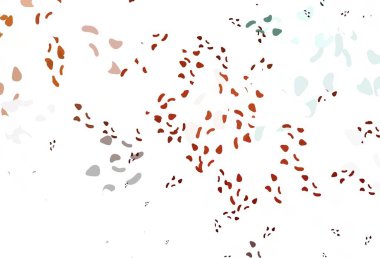 Soyut şekilli açık kırmızı vektör arkaplanı. Renkli rastgele şekillerle modern soyut illüstrasyon. Duvar kağıtları için zarif tasarım.