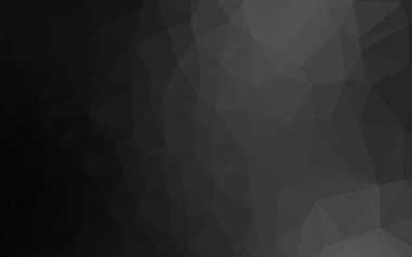 Koyu gümüş, gri vektör üçgen mozaik örtüsü.