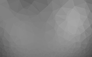 Açık Gümüş, gri vektör üçgen mozaik şablon.