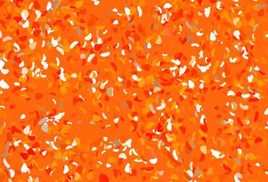 Soyut formlarla açık turuncu vektör arkaplanı. Soyut tarzda rengarenk gradyan şekilleri olan bir resim. Duvar kağıtları için zarif tasarım.