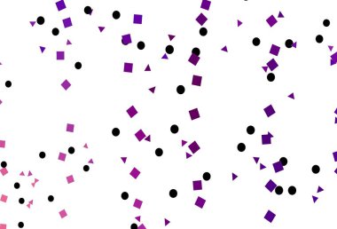 Açık Mor vektör kapağı, çemberli çokgen biçiminde. Daireler, çizgiler, rengarenk eşkenar dörtgenler. İş ilanları, broşürler, broşürler için desen