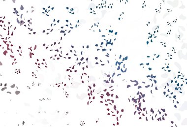 Açık mavi, Memphis şekilli kırmızı vektör şablonu. Soyut gradyan şekilli basit renkli çizimler. Duvar kağıtları için zarif tasarım.