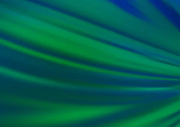 ダークブルー グリーンベクトルのぼやけと色の背景 — ストックベクタ