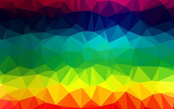 Dark Multicolor Rainbow Vector 모자이크 — 스톡 벡터