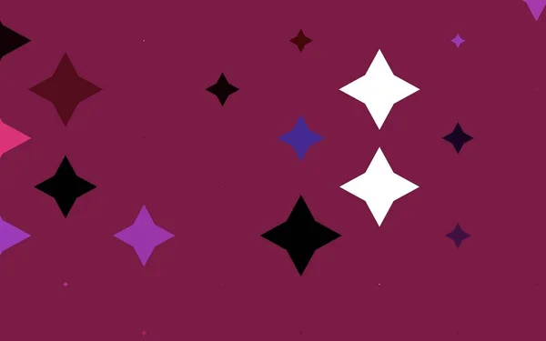 Layout Vetor Rosa Claro Com Estrelas Brilhantes —  Vetores de Stock