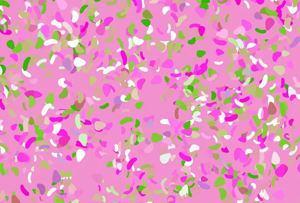 Rosa Claro Textura Vectorial Verde Con Formas Aleatorias Ilustración Abstracta — Archivo Imágenes Vectoriales