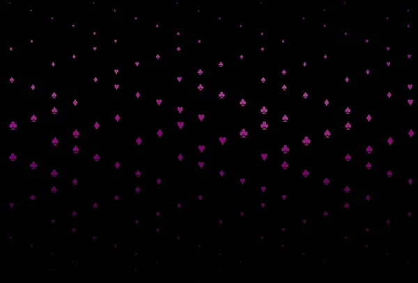 Modèle Vectoriel Violet Foncé Avec Symbole Cartes Design Décoratif Flou — Image vectorielle