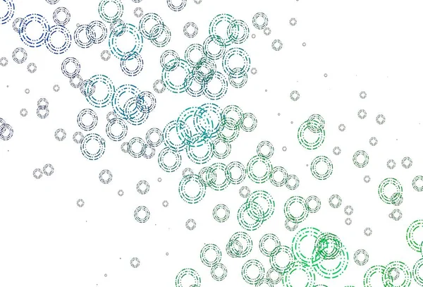 Azul Claro Fondo Vector Verde Con Burbujas Ilustración Abstracta Moderna — Archivo Imágenes Vectoriales