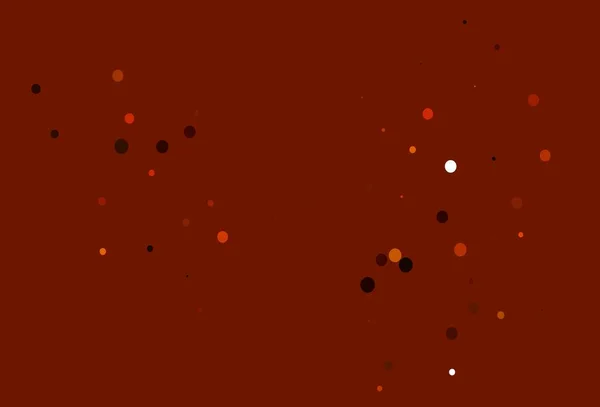 Světle Oranžový Vektorový Obrazec Kuličkami Ilustrace Množinou Zářících Barevných Abstraktních — Stockový vektor