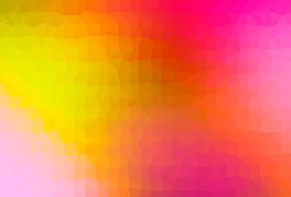 Světle Červená Žlutá Vektorová Mozaika Barevná Ilustrace Stylu Origami Přechodem — Stockový vektor