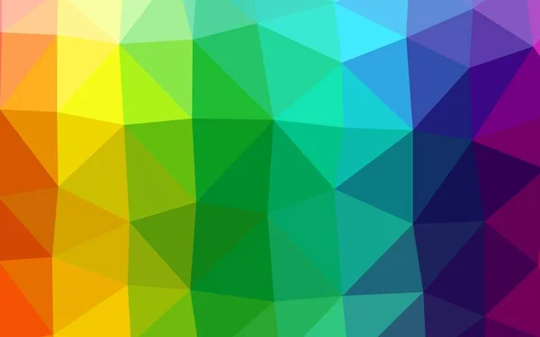 Lichtveelkleurig Regenboog Vector Wazig Driehoekig Sjabloon — Stockvector