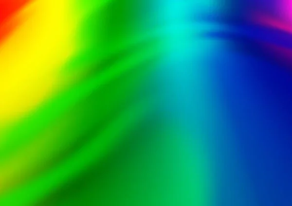 Licht Multicolor Rainbow Vektor Hintergrund Mit Gebogenen Bändern — Stockvektor
