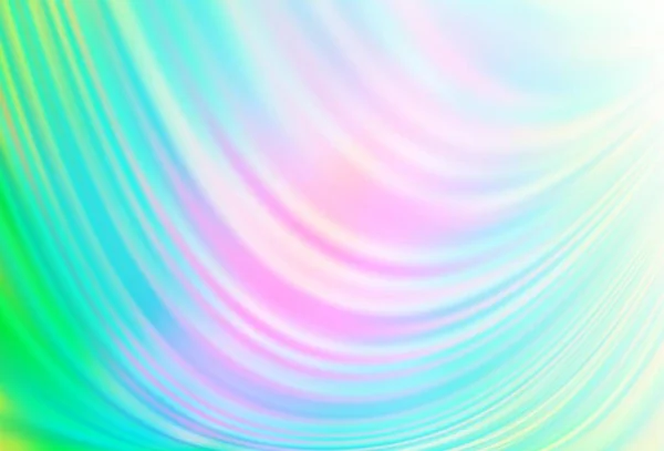 Licht Multicolor Rainbow Vector Patroon Met Lijnen Ovalen Glanzende Illustratie — Stockvector