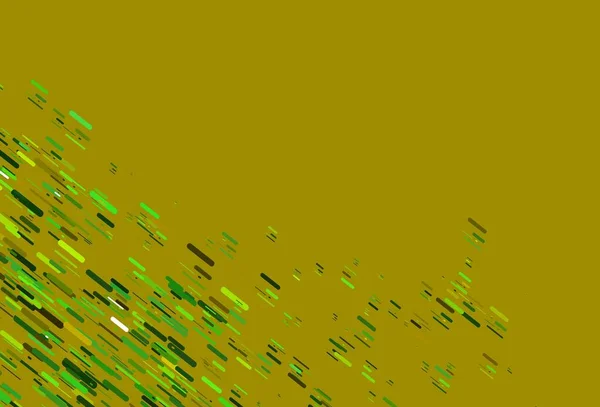 Verde Claro Fondo Vector Amarillo Con Líneas Rectas Ilustración Abstracta — Vector de stock