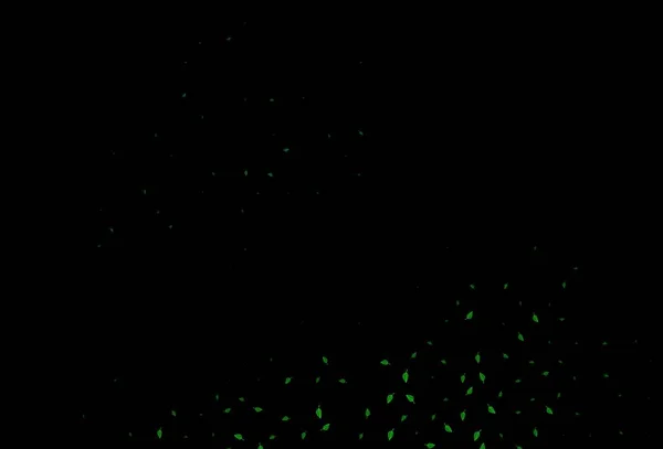 Темно Зеленый Векторный Скелет Искушает Абстрактные Листья Градиентом Простом Фоне — стоковый вектор