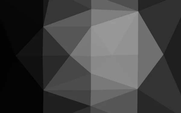 Donker Zilver Grijze Vector Polygon Abstracte Lay Out — Stockvector