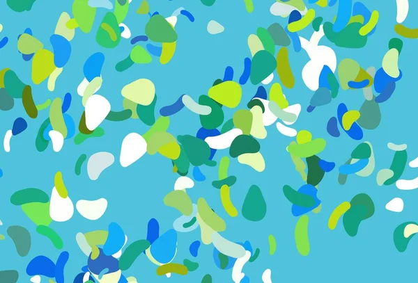 Abstrakter Hintergrund Mit Bunten Blättern Und Blasen — Stockvektor