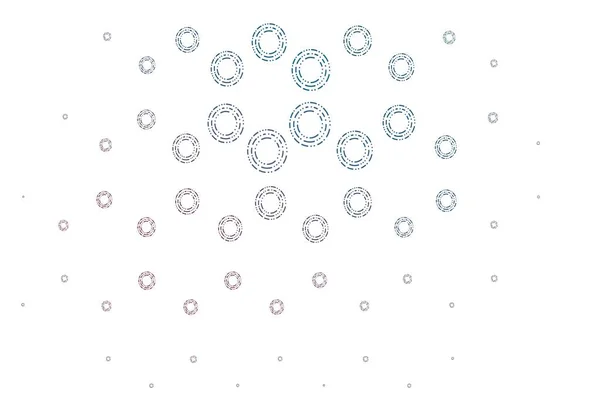 球体のライトブルー レッドベクトルパターン 抽象的な背景にカラフルなグラデーションでぼやけた泡 あなたのブランドブックのための完全に新しいテンプレート — ストックベクタ