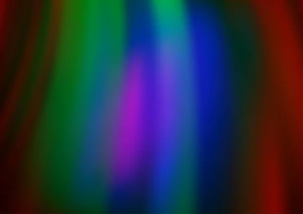 暗色多色 带有抽象线条的彩虹矢量背景 — 图库矢量图片