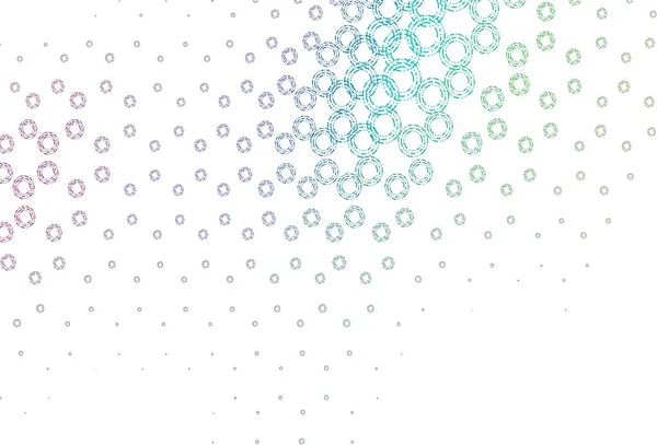 Světle Vícebarevné Duhové Vektorové Pozadí Tečkami Abstraktní Ilustrace Barevnými Bublinami — Stockový vektor