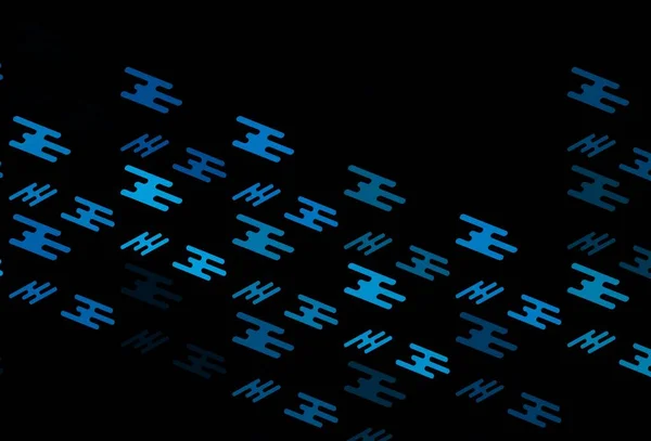 Mörkblå Vektor Layout Med Platta Linjer Glänsande Färgad Illustration Med — Stock vektor