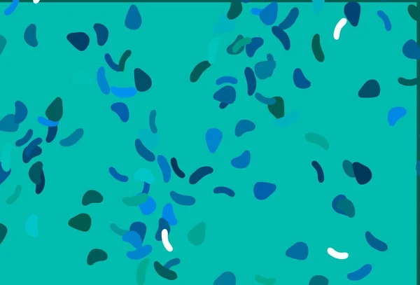 Fond Bleu Clair Vecteur Vert Avec Des Formes Abstraites Illustration — Image vectorielle