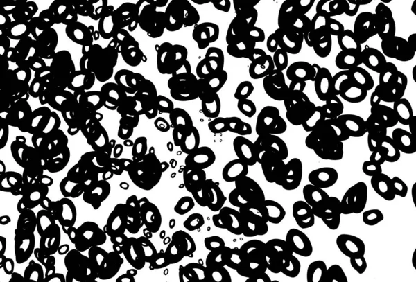 Disklerle Siyah Beyaz Vektör Dokusu Doğa Tarzında Renkli Baloncuklu Soyut — Stok Vektör