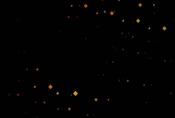 Темно Жовтий Помаранчевий Векторний Фон Лініями Колами Ромбами Блискуча Абстрактна — стоковий вектор