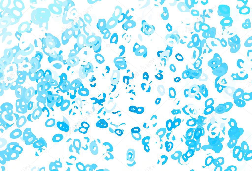 Light Blue, Red vector template with circles. Abstract illustration with colored bubbles in nature style. Design for business adverts.
