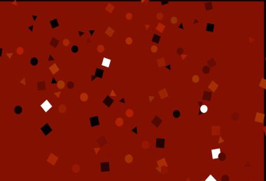 Üçgenli, daireli, küplü açık kırmızı vektör arkaplanı. Renkli daireler, üçgenler, dikdörtgenler. Web siteleri için şablon kullanılabilir.