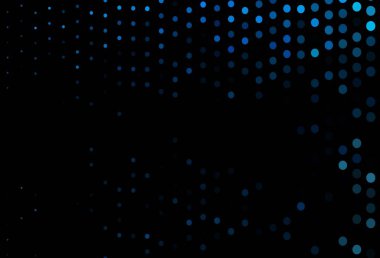 Daire şekilli koyu mavi vektör düzeni. Doğa tarzında bulanık halkaları olan güzel renkli çizimler. Posterler, afişler için tasarım.