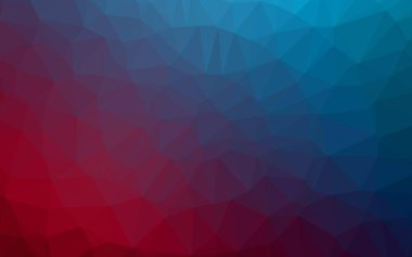 Koyu mavi, kırmızı vektör üçgen mozaik şablon.