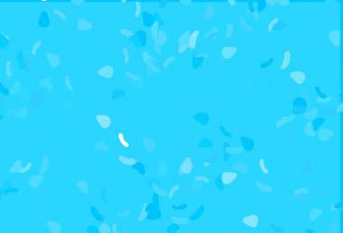 Memphis şekilli hafif BLUE vektör şablonu. Soyut gradyan şekilli basit renkli çizimler. Kartvizitiniz için modern tasarım.