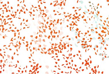 Soyut formlarla açık turuncu vektör arkaplanı. Soyut tarzda rengarenk gradyan şekilleri olan bir resim. Bir cep telefonu için arka plan.