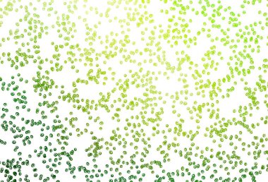 Yeşil daireli beyaz vektör arkaplanı 