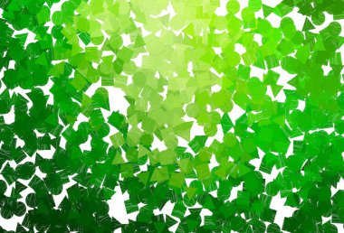 Daireleri, çizgileri, dikdörtgenleri olan açık kırmızı vektör düzeni. Renkli noktaları, çizgileri, küpleri olan soyut çizimler. İş ilanınız için akıllı tasarım.