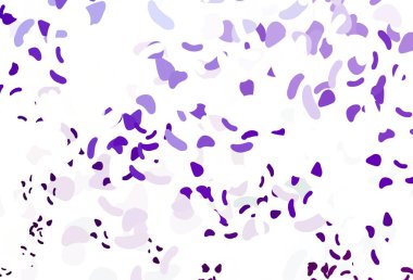 Kaotik şekilli açık mor vektör deseni. Renkli rastgele şekillerle modern soyut illüstrasyon. Duvar kağıtları için zarif tasarım.