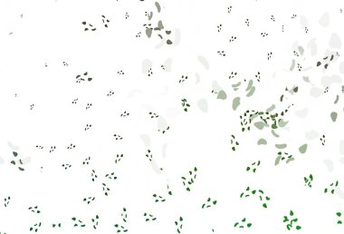 Memphis şekilli açık yeşil vektör şablonu. Soyut tarzda rengarenk gradyan şekilleri olan bir resim. Web siteniz için basit tasarım.